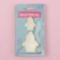 Печати для теста и мастики Доляна &laquo;Пингвин&raquo;, набор 2 шт., пластик, молочные