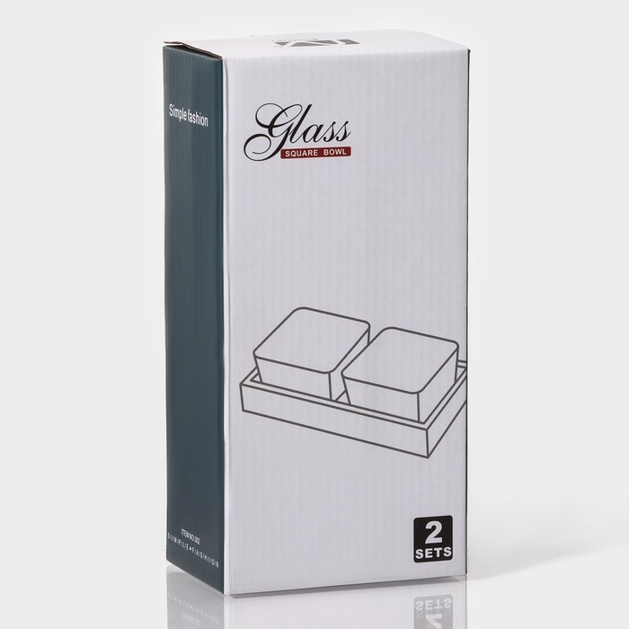 Менажница стеклянная Magistro «Званый прием», 2 секции, 250 мл, 22,5×10,3×6 см Менажница стеклянная Magistro «Званый прием», 2 секции, 250 мл, 22,5×10,3×6 см