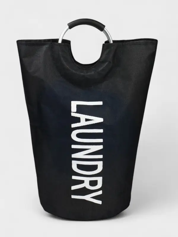 Корзина для белья Доляна &laquo;Модерн&raquo;, с ручками, 30&times;58 см, чёрная