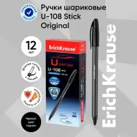 Ручка шариковая ErichKrause U-108 Original Stick, узел 1.0 мм, чернила чёрные, супермягкое письмо, длина линии письма 1000 метров Ручка шариковая ErichKrause U-108 Original Stick, узел 1.0 мм, чернила чёрные, супермягкое письмо, длина линии письма 1000 метров