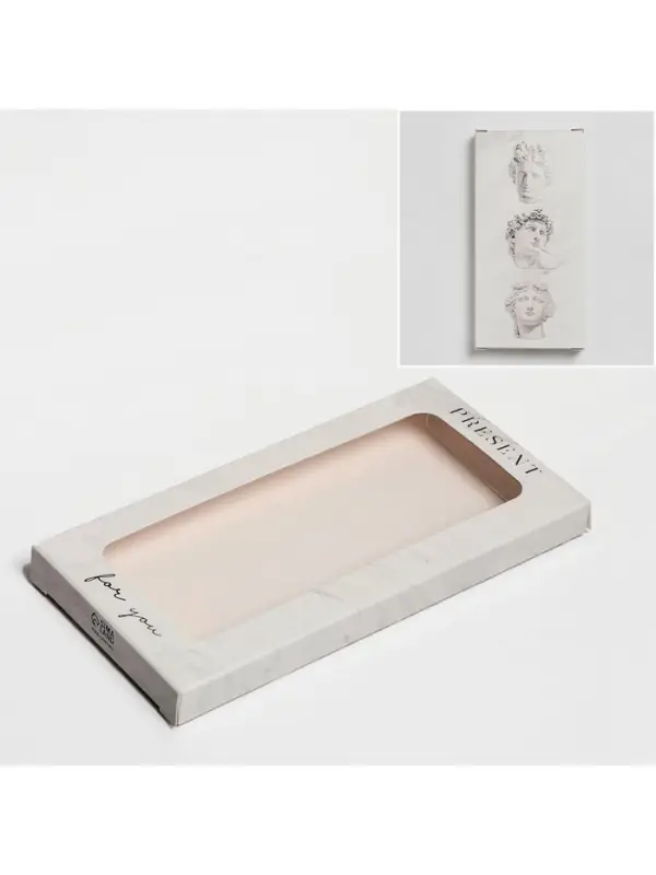 Коробка для шоколада, кондитерская упаковка, &laquo;For you&raquo;, с окном, 17.3&times;8.8&times;1.5 см