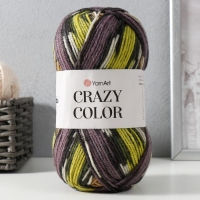 Пряжа "Crazy color" 25% шерсть, 75% акрил 260м/100гр (170)