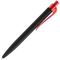 Ручка шариковая Prodir QS01 PRT-T Soft Touch, черная с красным