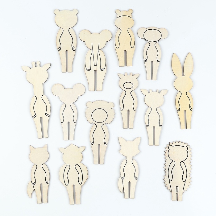 Роспись по дереву  Роспись по дереву "Творческие зверята"