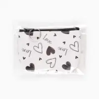 Кошелёк-монетница на молнии, 12&times;3.5&times;9 см, белый