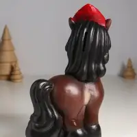 Копилка "Лошадь в кокошнике" 23х17,5х10 см, коричневый