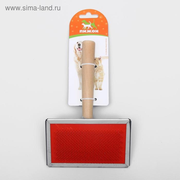 Пуходерка Wood большая широкая без капель, 12 х 19 см, длинная деревянная ручка Пуходерка Wood большая широкая без капель, 12 х 19 см, длинная деревянная ручка