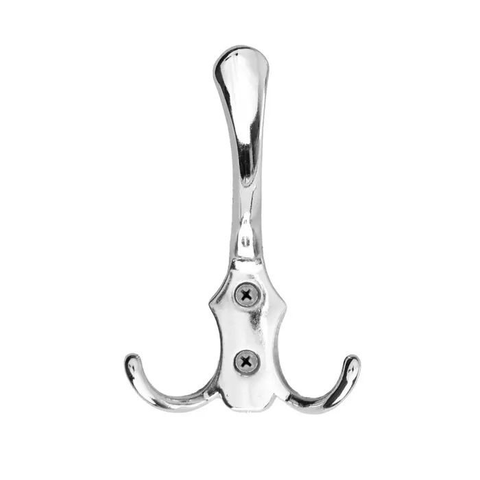 Крючок мебельный ТУНДРА TKT004, трехрожковый, хром