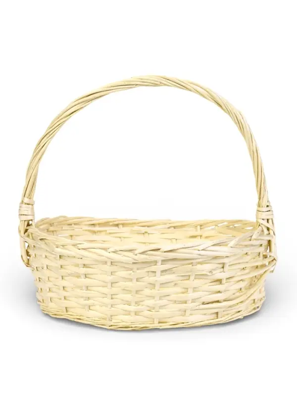 Набор корзин 3 шт ИВА 40x30x13 34х24x11 29х21x10 см ПЛЕТ ручка h=20/18/16 см бел