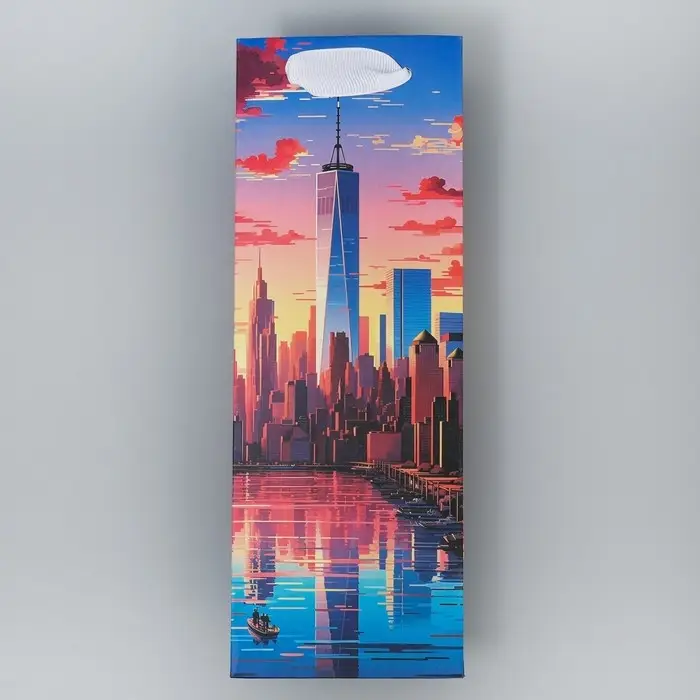 Пакет подарочный, упаковка «Город счастья», 9 х 25 х 8.5 см