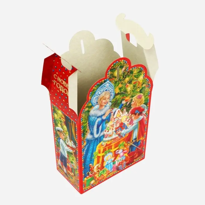 Подарочная коробка новогодняя Фигурная малая «Сияние праздника» 10.5×5.6×20.5 см Подарочная коробка новогодняя Фигурная малая «Сияние праздника» 10.5×5.6×20.5 см