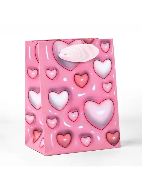 Пакет ламинированный &laquo;Сердца&raquo;, 9&times;12&times;6.5 см