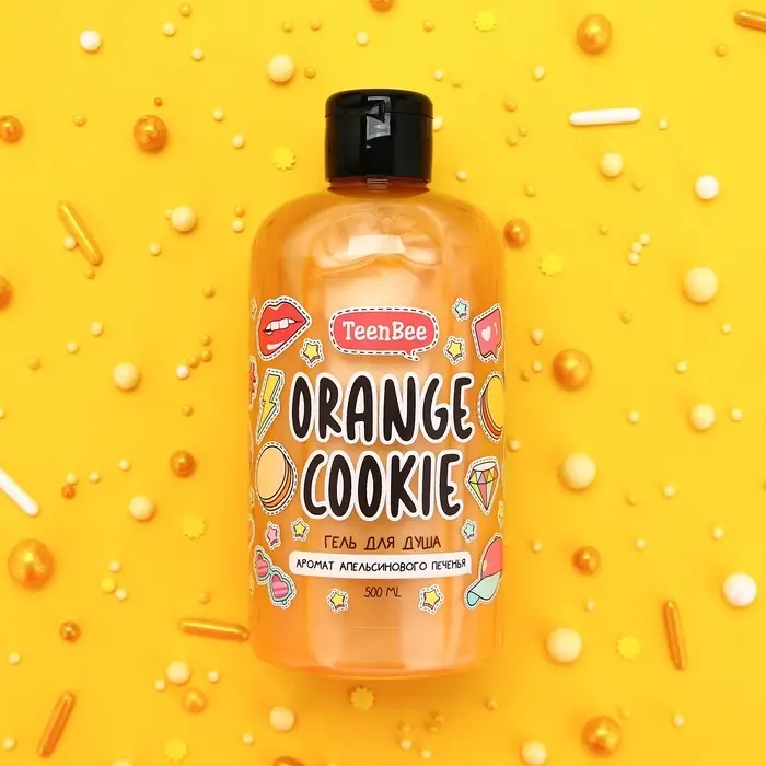 Гель для душа женский, 500 мл, аромат апельсинового печенья, TeenBee