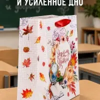 Пакеты подарочные &laquo;Самому любимому учителю&raquo;, набор 3 шт., 18&times;23&times;10 см