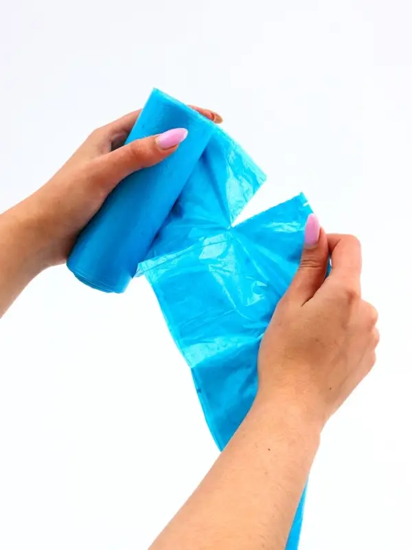 Мешки для мусора в рулоне UpakLand 60 л, голубые, 60&times;80 см, ПНД, толщина 15 мкм, 20 шт.