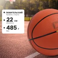 Мяч баскетбольный MINSA, клееный, 8 панелей, р. 5, PVC, бутиловая камера