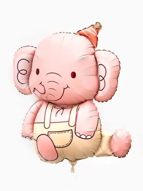 Воздушный шар фольгированный 35" "Розовый слоник"