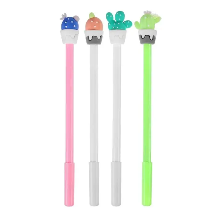 Ручка-прикол Calligrata "Кактус", гелевая, МИКС