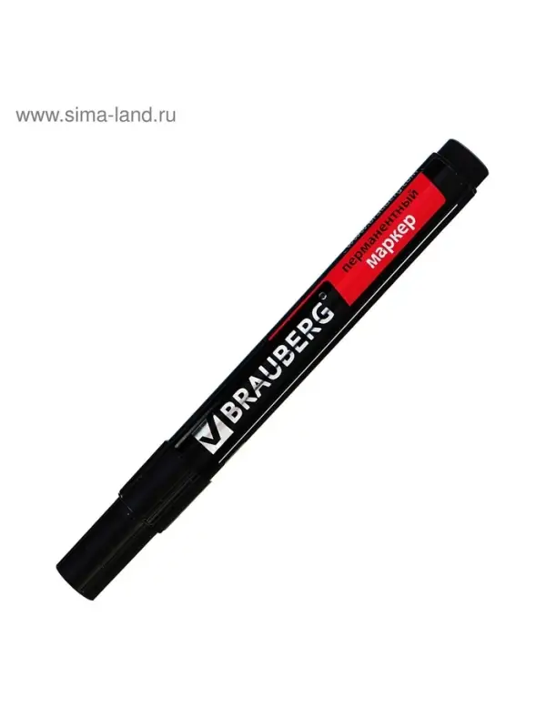 Маркер перманентный 3.0 мм BRAUBERG Contract, чёрный, нестираемый