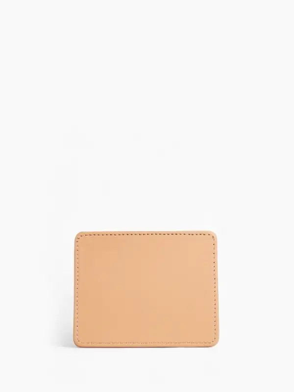Картхолдер, на 3 карты, отделение для купюр, бежевый