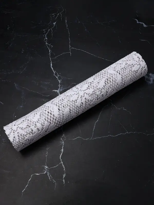 Коврик противоскользящий Доляна &laquo;Цветы&raquo;, 30&times;100 см, белый