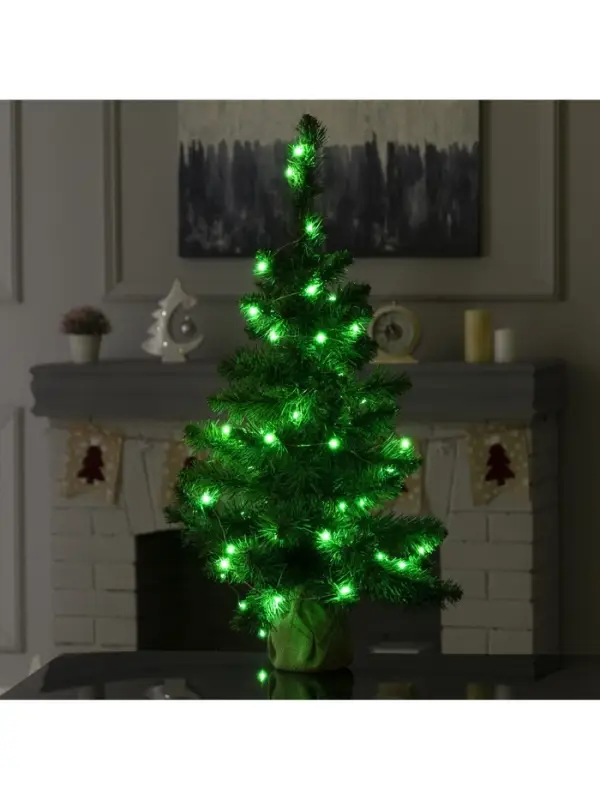 Умная гирлянда &laquo;Нить&raquo; 5 м, роса, IP20, серебристая нить, 50 LED, управление с приложения, свечение RGB, USB