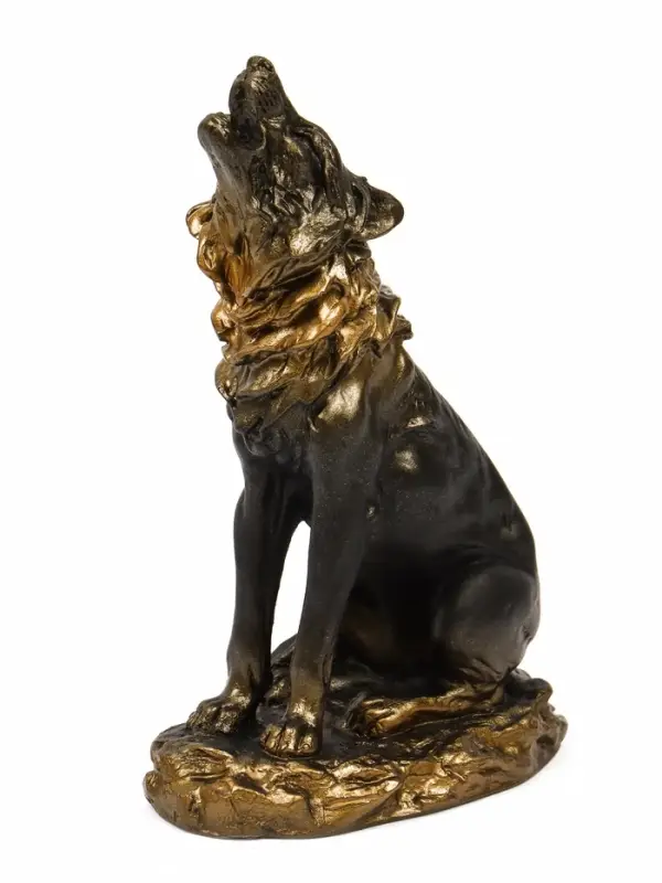 Фигурка &laquo;Волк&raquo;, гипс под бронзу, 11&times;18&times;7 см