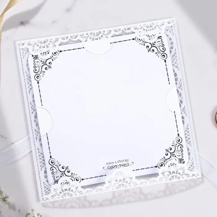 Свадебное приглашение «Два сердца - одна любовь», 12 х 12 см Свадебное приглашение «Два сердца - одна любовь», 12 х 12 см