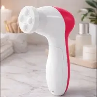 Щётка для массажа и умывания LMZ-039, 5 в 1, для лица и тела, электрическая, от батареек 2хAA, розовая