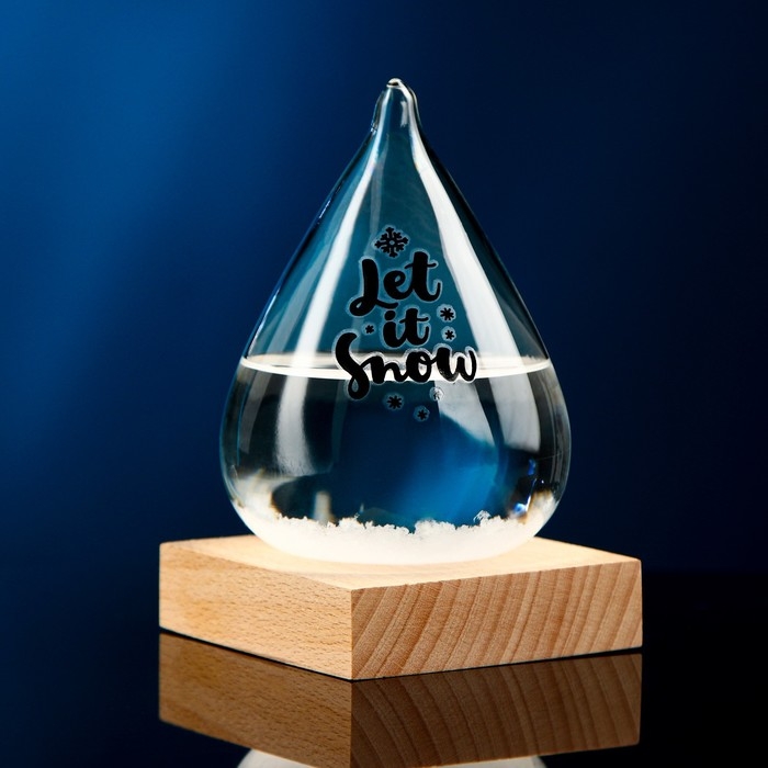 Барометр - штормгласс Барометр - штормгласс "Снежок" 11х8см