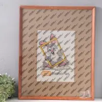 Фоторамка дерево 40х50 см, орех №2 (пластиковый экран)