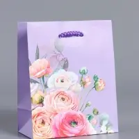 Пакет подарочный "Нежность без слов" ламинированый 11,5 х 14,5 х 6,5 см