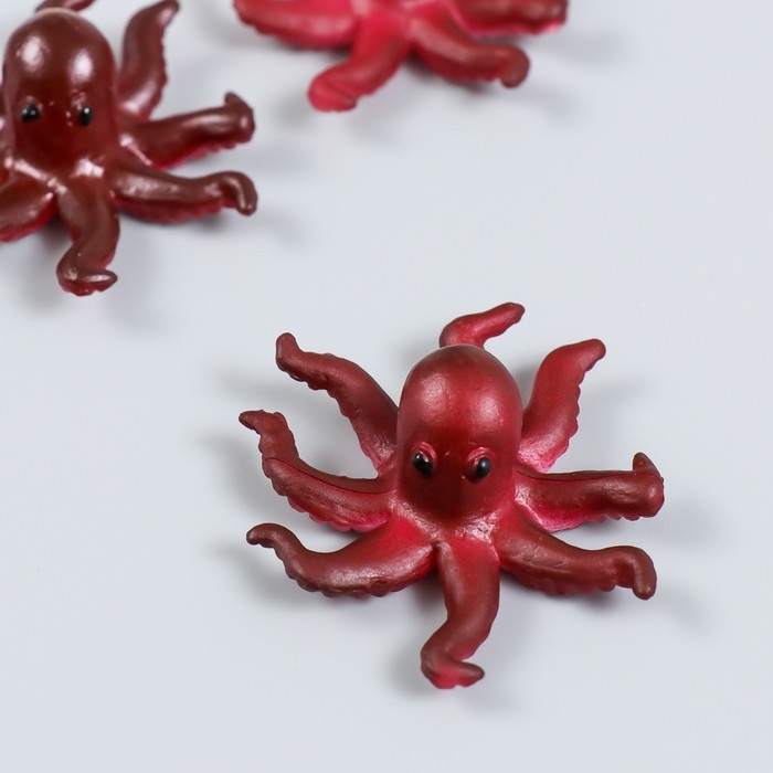 Декор для творчества PVC Декор для творчества PVC "Осьминог" бордо 4,8х4,6х1,8 см
