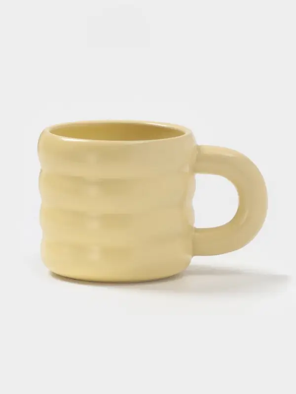 Чайная пара Доляна &laquo;Зефир&raquo;, 350 мл, керамика, жёлтая