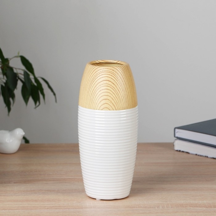 Ваза керамика настольная Ваза керамика настольная "Клетис" 24,5 см, белый