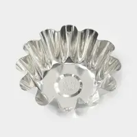 Форма для выпечки ромовой бабы, d=13 см, h=5.4 см, жесть, серебристая