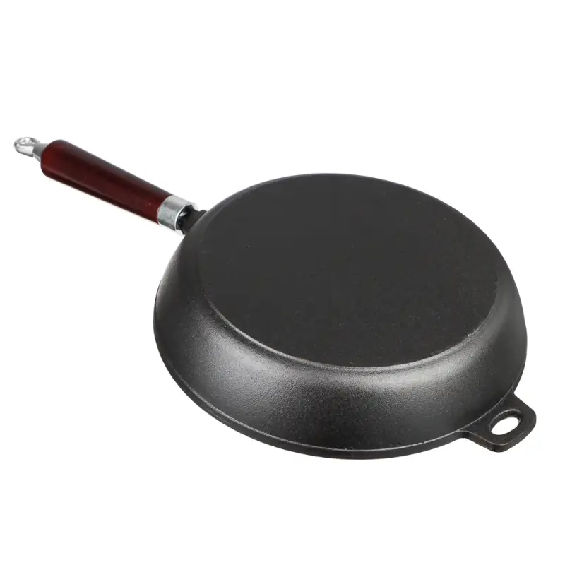 VETTA Сковорода чугун, d26х5,5см, деревянная ручка, индукция