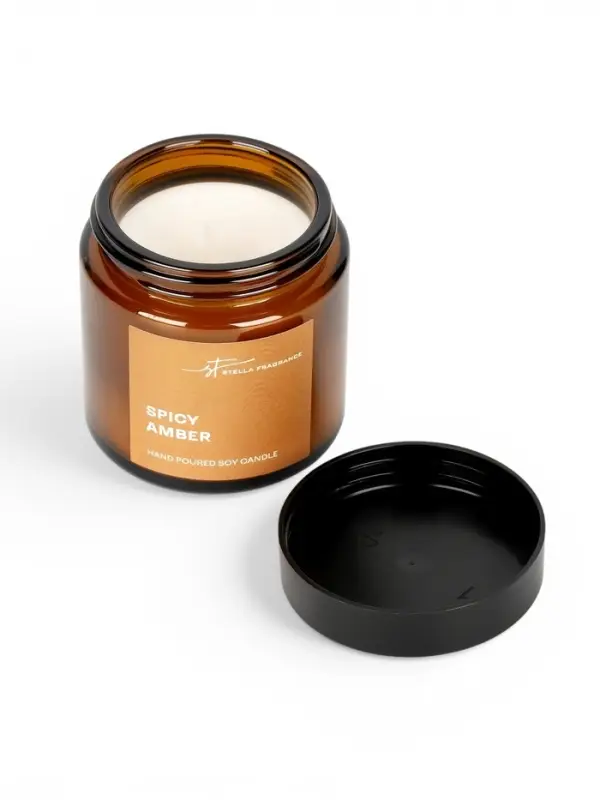 Ароматическая свеча в банке ST Spicy Amber, амбер, 90 г