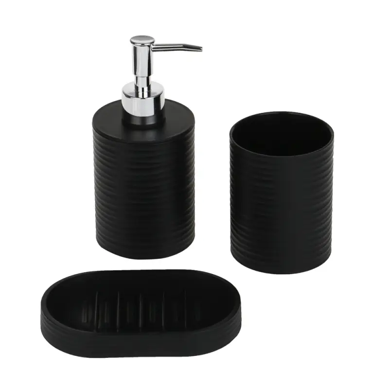 Диспенсер для жидкого мыла тм VETTA Тренто, 250мл, пластик, PP+ABS, черный, 7,5х7,5х16,5см