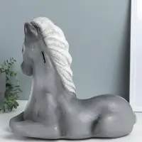 Копилка "Лошадь лежа" большая 34х39х21 см, серый