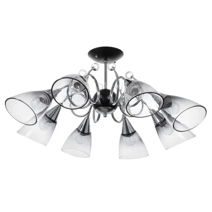 Светильник потолочный BayerLux &laquo;Марианна&raquo;, люстра 8хЕ27, 40 Вт, чёрный, 77&times;77&times;33 см