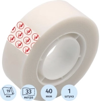 Клейкая лента канцелярская KORES 19х33 невидимая 53319