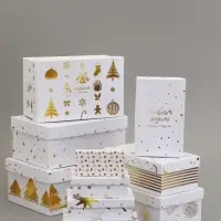 Набор подарочных новогодних коробок 10 в 1 &laquo;Новогодняя пора&raquo;, 30&times;19&times;11.5 - 12&times;6.5&times;4 см