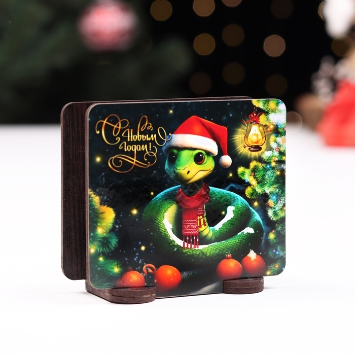 Салфетница №4 Салфетница №4 "Змея в шапке с мандаринами", квадратная