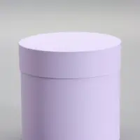 Шляпная коробка сирень, 15 х 15 см