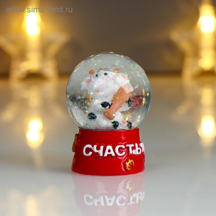 Сувенир полистоун водяной шар Сувенир полистоун водяной шар "Бычок-малыш" МИКС 6х4,3х4,3 см