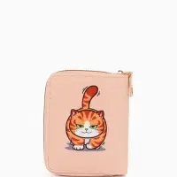 Кошелёк на молнии &laquo;Выбражулька&raquo;, 8.5&times;2.5&times;10.5 см, с принтом, оранжевый