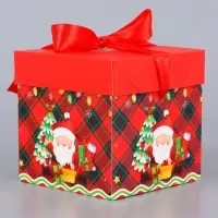 Коробка Самосборная "Звезды Новый Год" 15х15х15 см