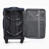 Чемодан на колёсах TEXTURA, с увеличением, кодовый замок, 42&times;26&times;68 см, 24", синий