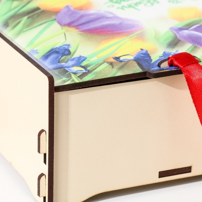 Деревянная шкатулка для чайных пакетиков 17,9х15,6х7,4 см Деревянная шкатулка для чайных пакетиков 17,9х15,6х7,4 см